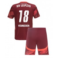 Stroje piłkarskie RB Leipzig Arthur Vermeeren #18 Koszulka Wyjazdowej dla dzieci 2024-25 Krótki Rękaw (+ szorty)